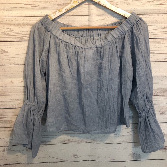 NWT Club Monaco Plumina Chemise Blue Blouse top - Picture 3 of 5